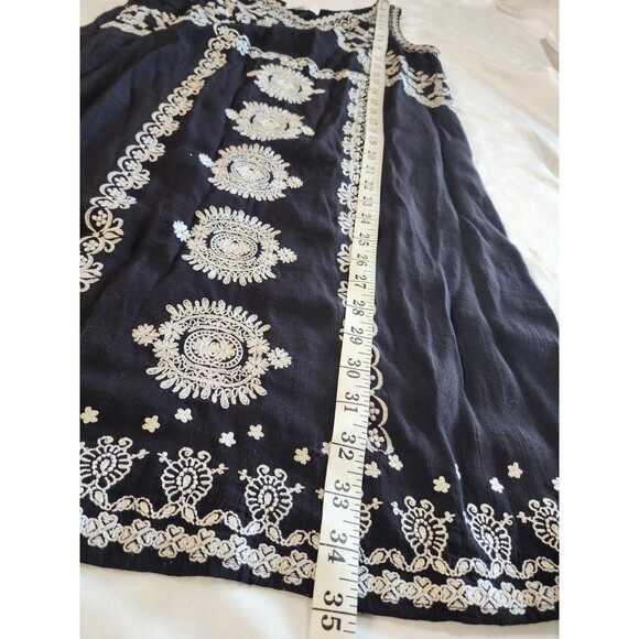 Anthropologie THML Dress Womens Black Sleeveless Midi Embroidered Boho Sz Small - Picture 8 of 10